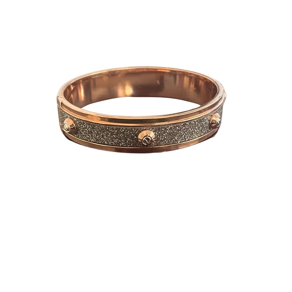 Henri Bendel Rose Gold and Dark Gray Glitter Bracelet